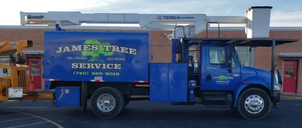 James Tree Service Delaware, Ohio - Bucket Truck